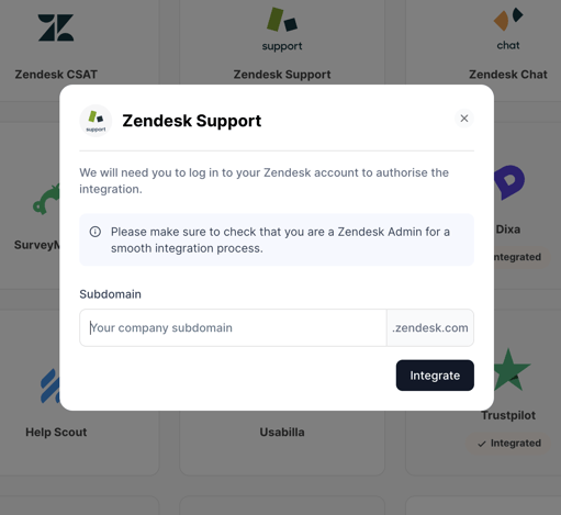 Subdomainzendesk